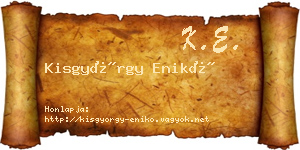 Kisgyörgy Enikő névjegykártya